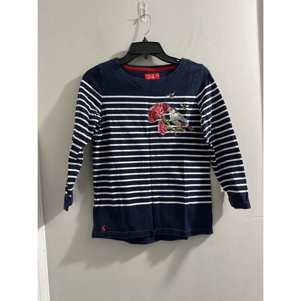 🔴Joules Navy white stripe bird shirt size‎ US 6